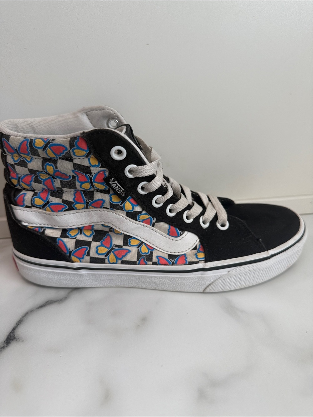 Vans Filmore Hi Butterfly Checkerboard high-top sneakers Women’s Size 7.5